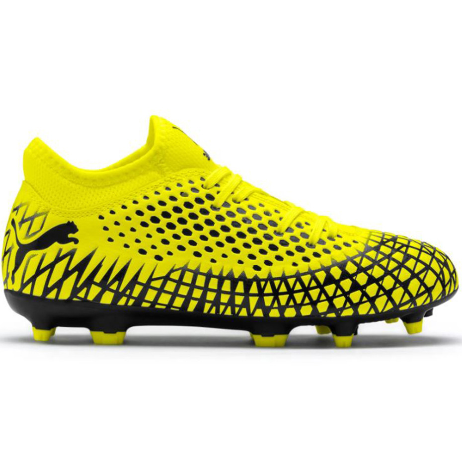 Buty piłkarskie Puma Future 4.4 FG AG JUNIOR żółto-czarne