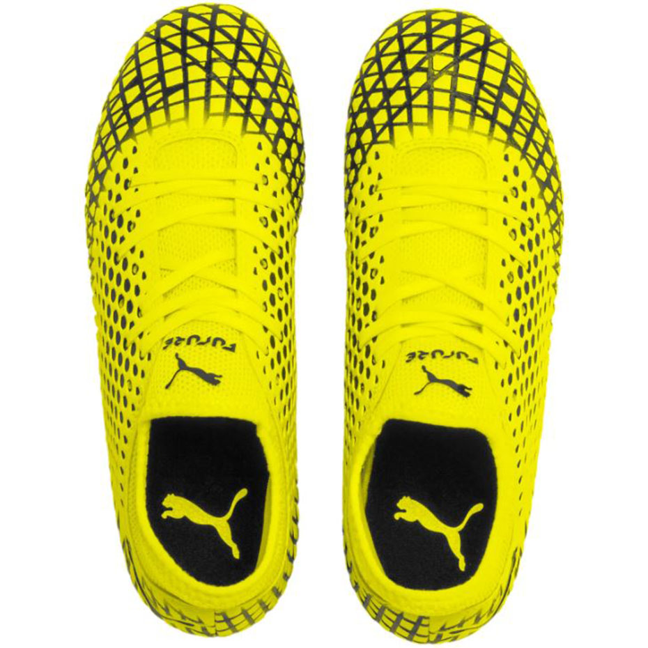 Buty piłkarskie Puma Future 4.4 FG AG JUNIOR żółto-czarne - obrazek 2