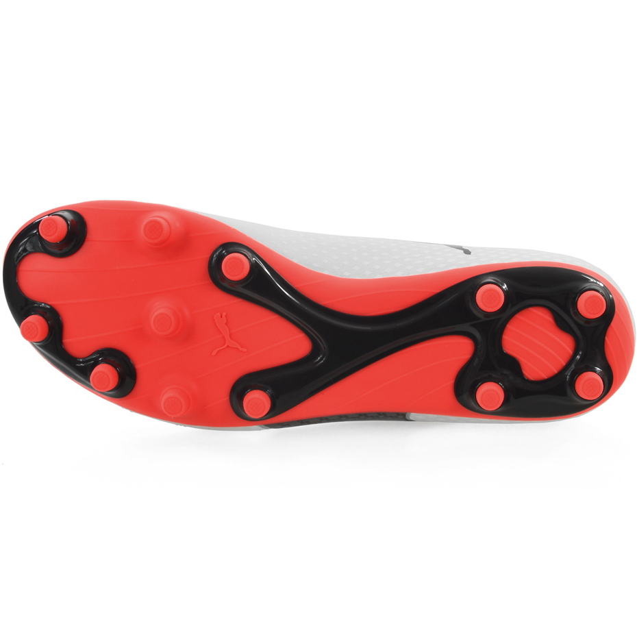Buty piłkarskie Puma One 17.4 FG biało-czarno-czerwone - obrazek 4