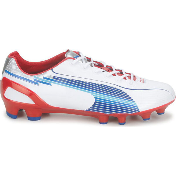 Buty piłkarskie Puma Evo Speed 1 FG biało-czerwono-niebieskie