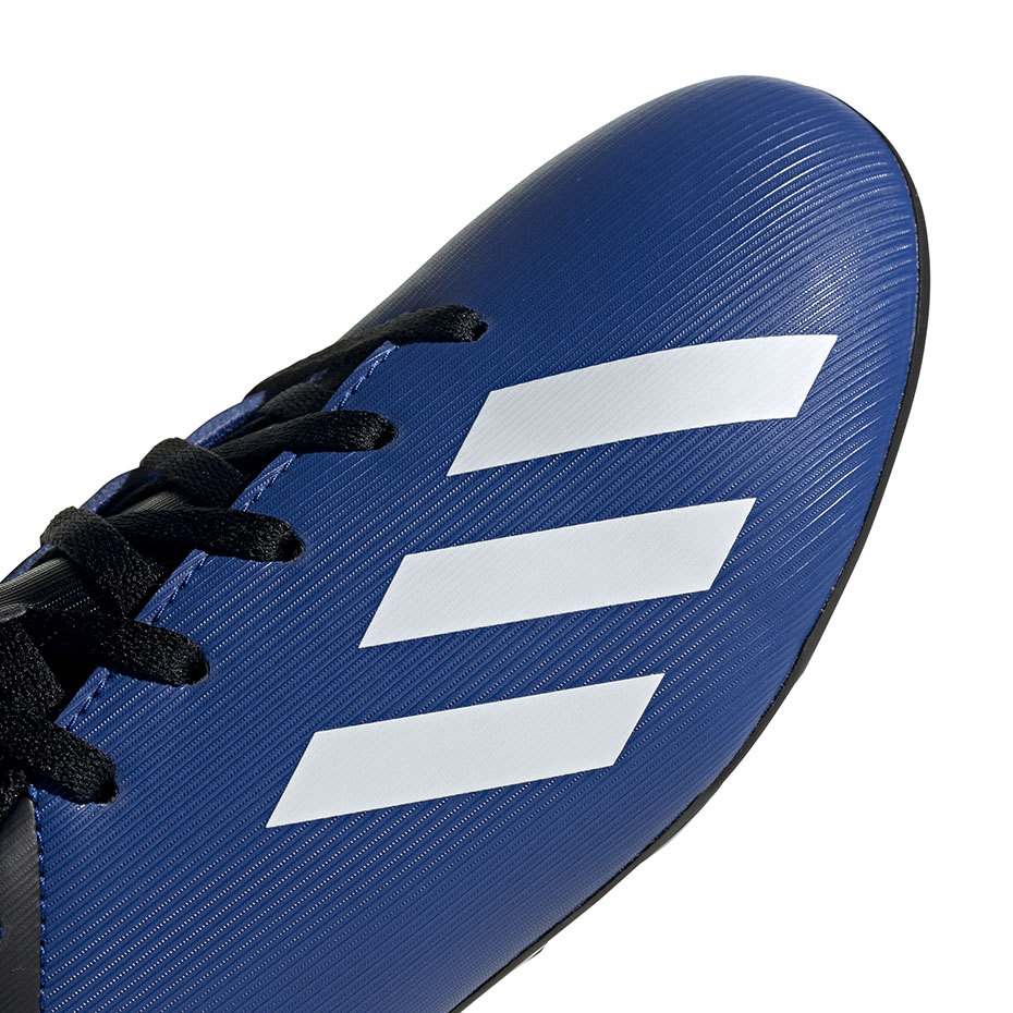 Buty piłkarskie adidas X 19.4 FxG JUNIOR niebiesko-czarne - obrazek 4