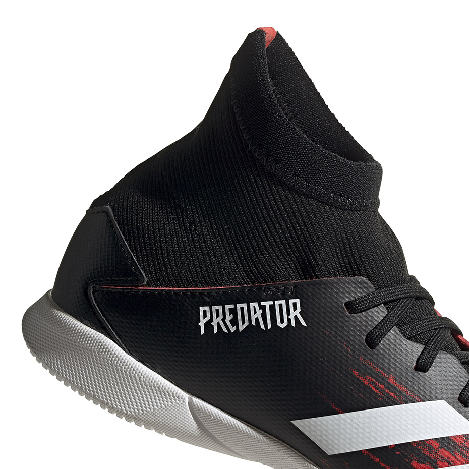Buty piłkarskie adidas Predator 20.3 IN JR czarno-czerwone - obrazek 5