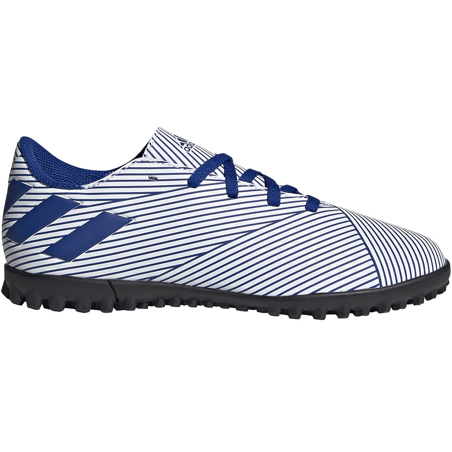 Buty piłkarskie adidas Nemeziz 19.4 TF JUNIOR biało-niebieskie