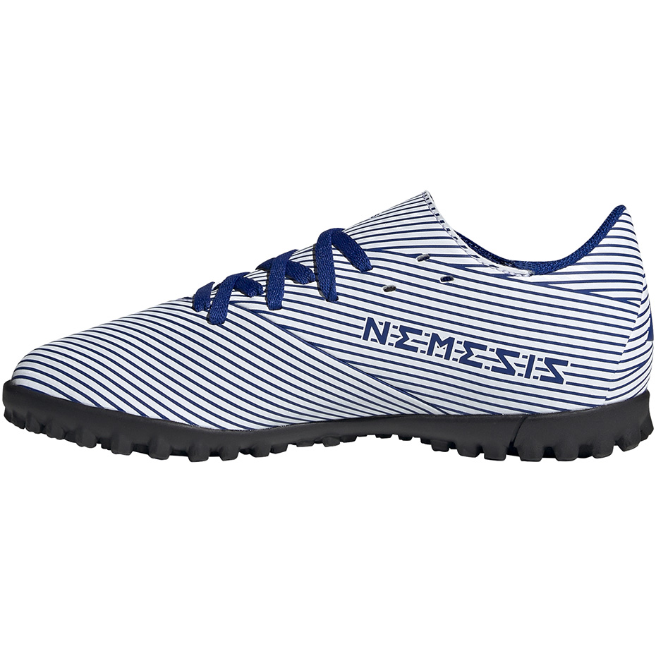 Buty piłkarskie adidas Nemeziz 19.4 TF JUNIOR biało-niebieskie - obrazek 4