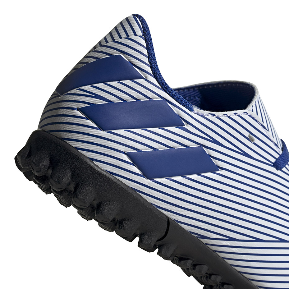 Buty piłkarskie adidas Nemeziz 19.4 TF JUNIOR biało-niebieskie - obrazek 7