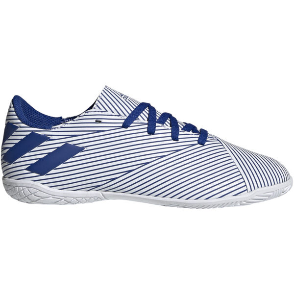 Buty piłkarskie adidas Nemeziz 19.4 IN JR biało-niebieskie