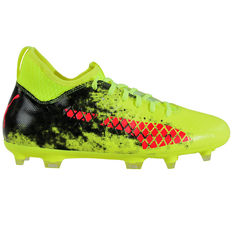 Buty piłkarskie Puma Future 18.3 FG AG Fizzy żółto-czarne