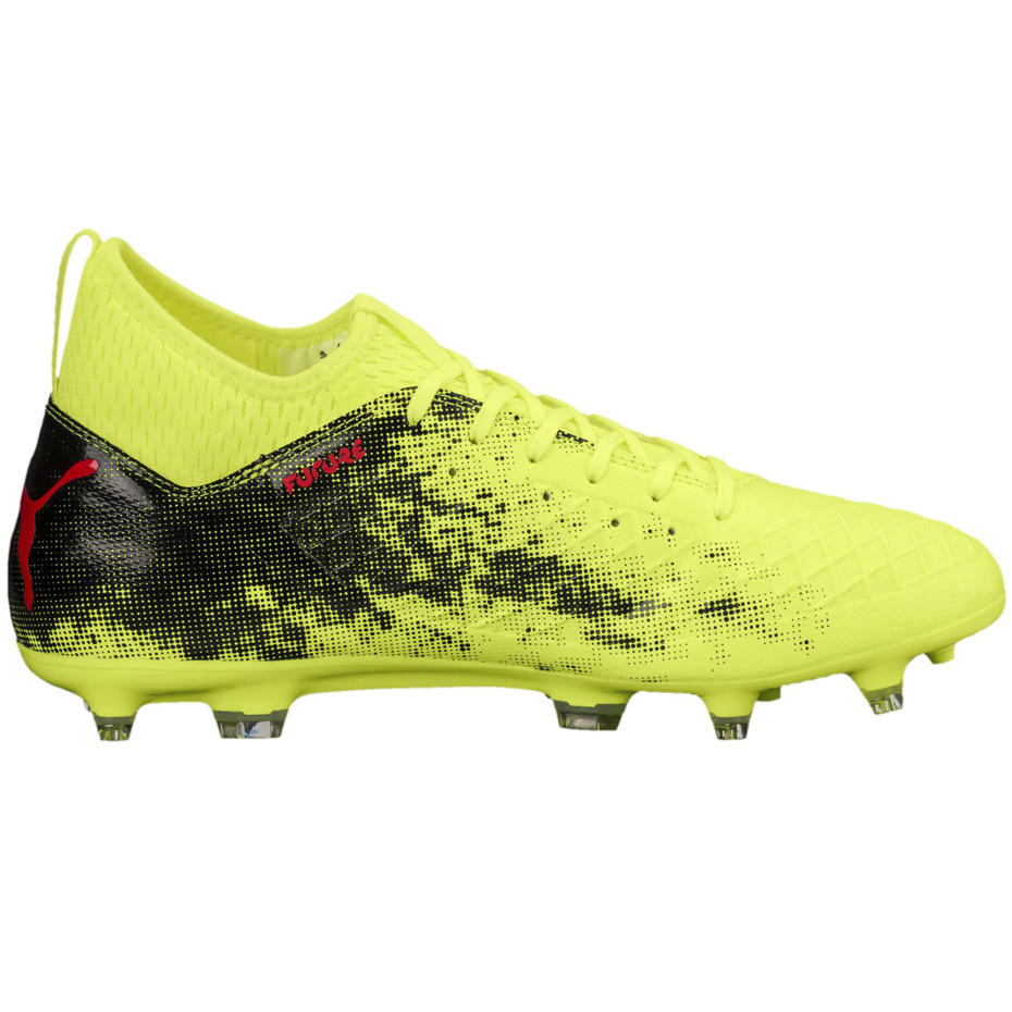 Buty piłkarskie Puma Future 18.3 FG AG Fizzy żółto-czarne - obrazek 2