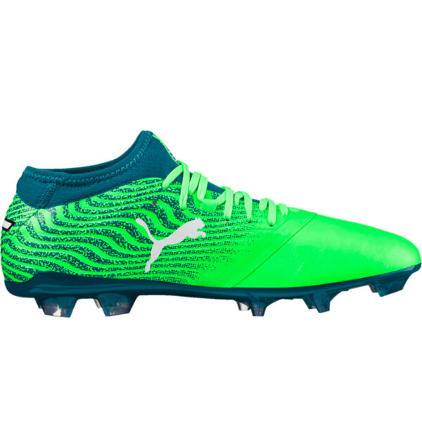 Buty piłkarskie Puma ONE 18.2 FG Green Gecko-Puma White