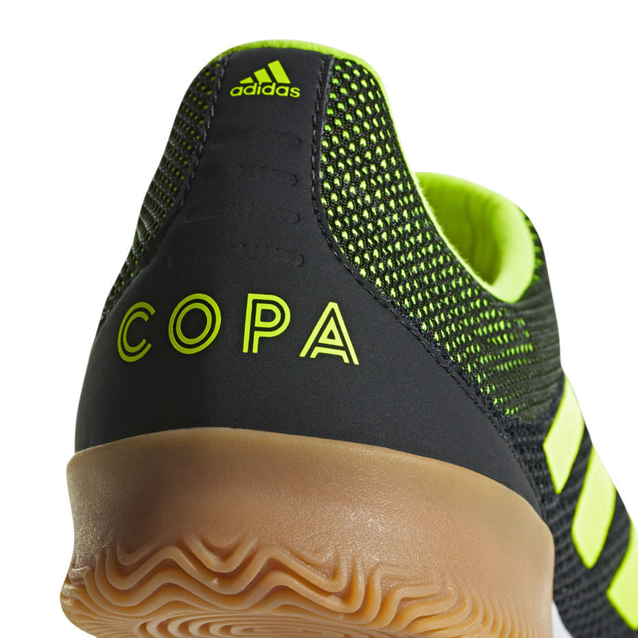 Buty piłkarskie adidas Copa 19.3 IN SALA czarno żółte - obrazek 4