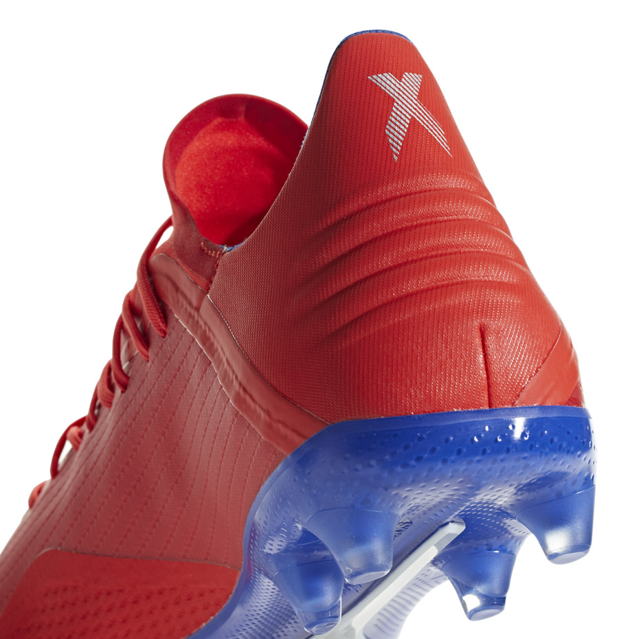 Buty piłkarskie adidas X 18.2 FG czerwone - obrazek 5