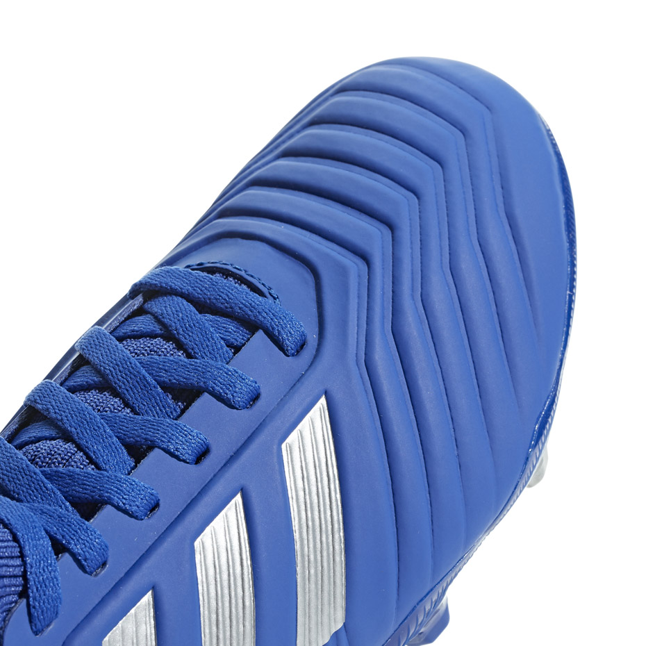 Buty piłkarskie adidas Predator 19.3 FG JR niebieskie - obrazek 5