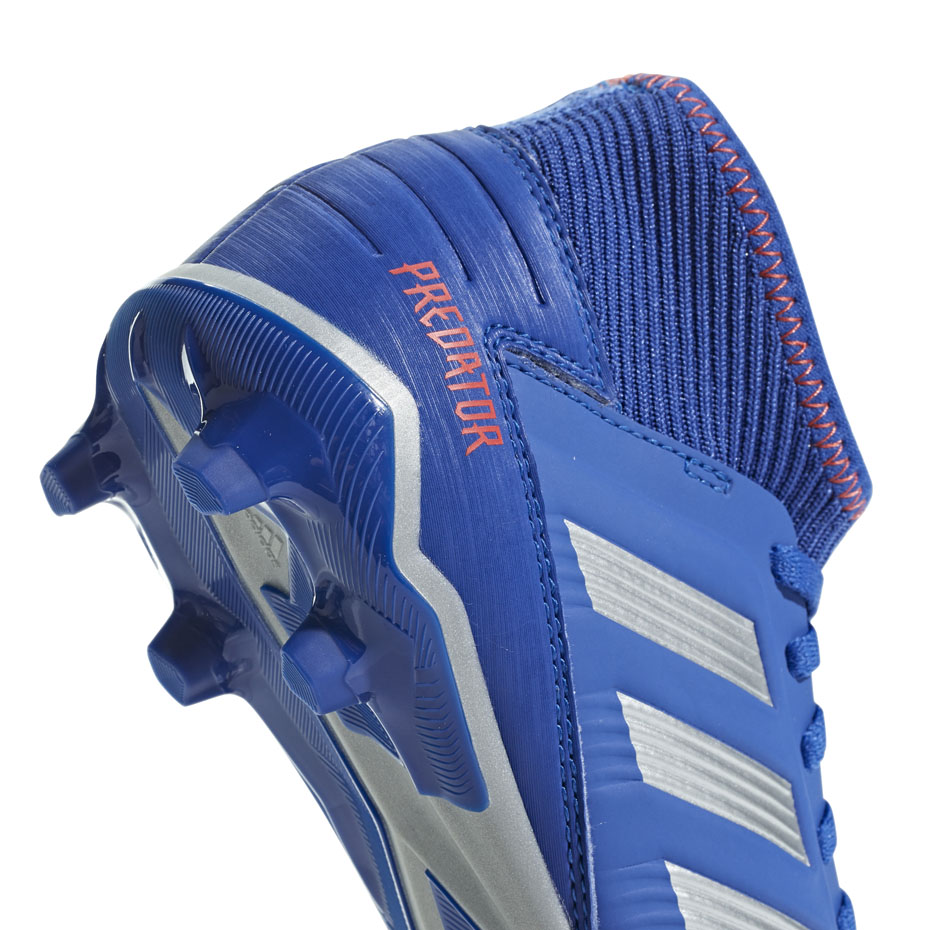 Buty piłkarskie adidas Predator 19.3 FG JR niebieskie - obrazek 6