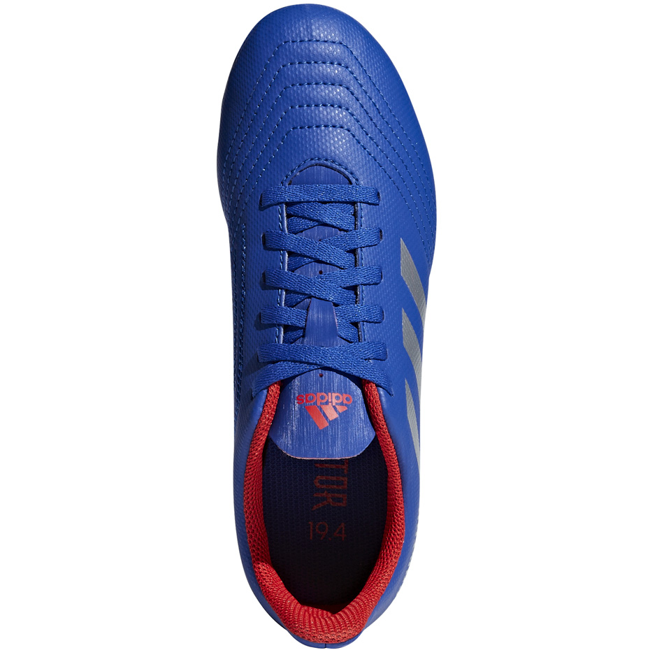 Buty piłkarskie adidas Predator 19.4 FxG JR niebieskie - obrazek 3