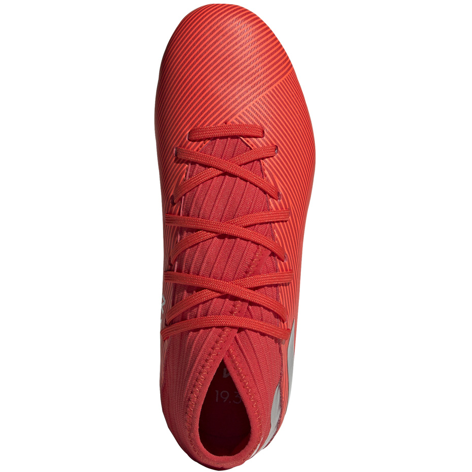Buty piłkarskie adidas Nemeziz 19.3 FG JR czerwone - obrazek 2