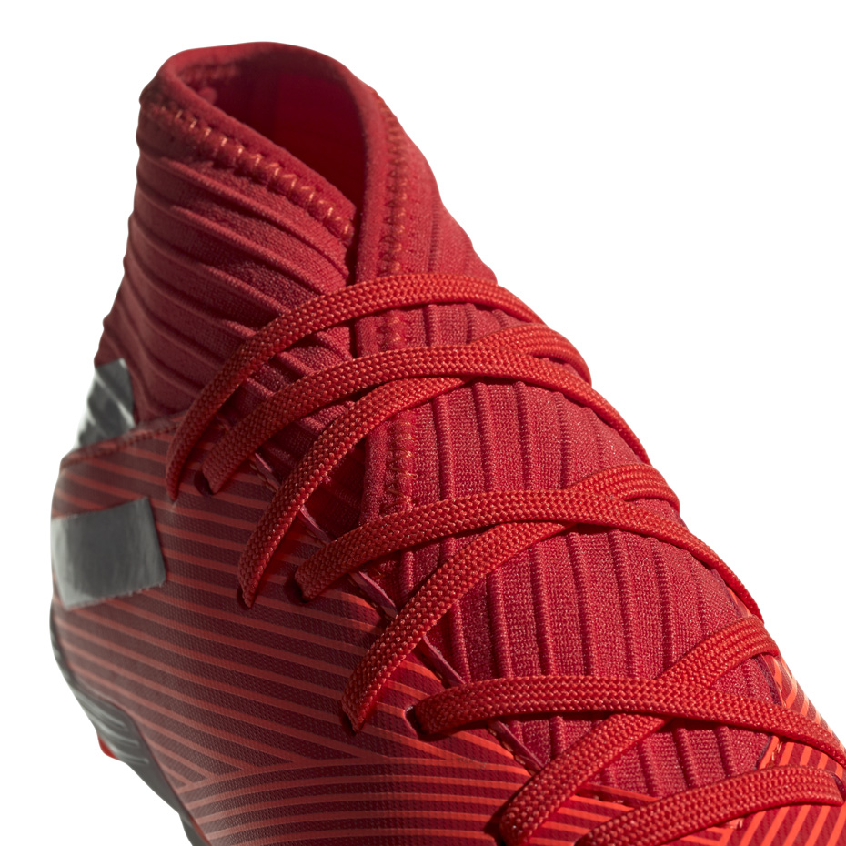 Buty piłkarskie adidas Nemeziz 19.3 FG JR czerwone - obrazek 4
