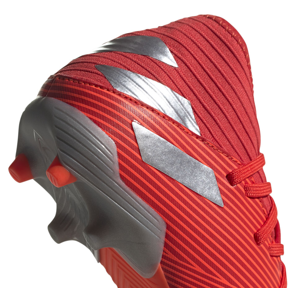 Buty piłkarskie adidas Nemeziz 19.3 FG JR czerwone - obrazek 5
