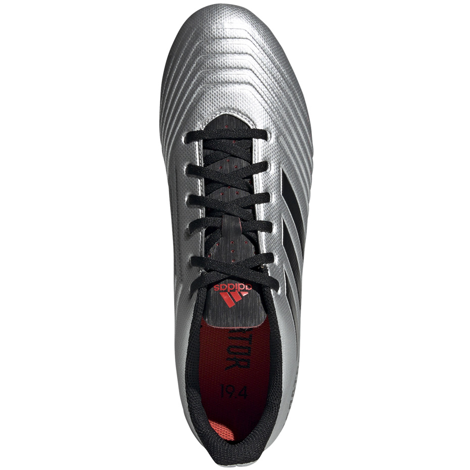Buty piłkarskie adidas Predator 19.4 FxG srebrne - obrazek 3