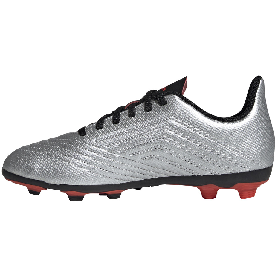 Buty piłkarskie adidas Predator 19.4 FxG JR srebrne - obrazek 2