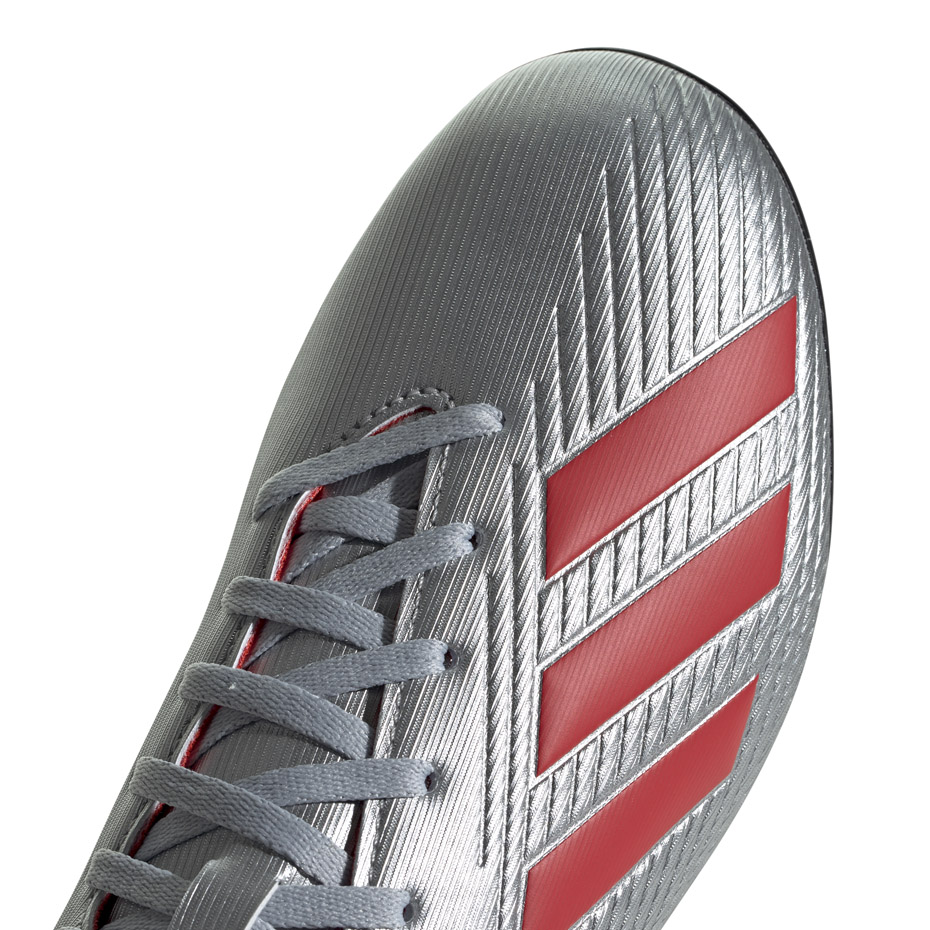 Buty piłkarskie adidas X 19.4 TF srebrne - obrazek 4