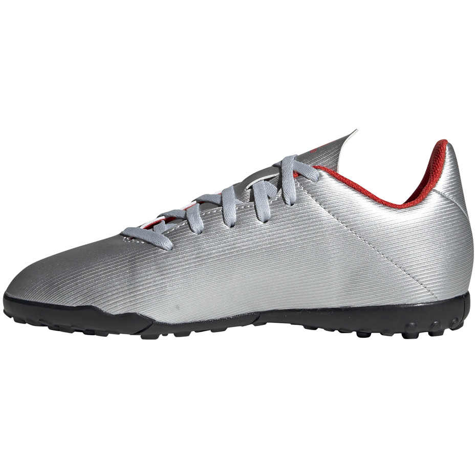 Buty piłkarskie adidas X 19.4 TF JR srebrne - obrazek 4