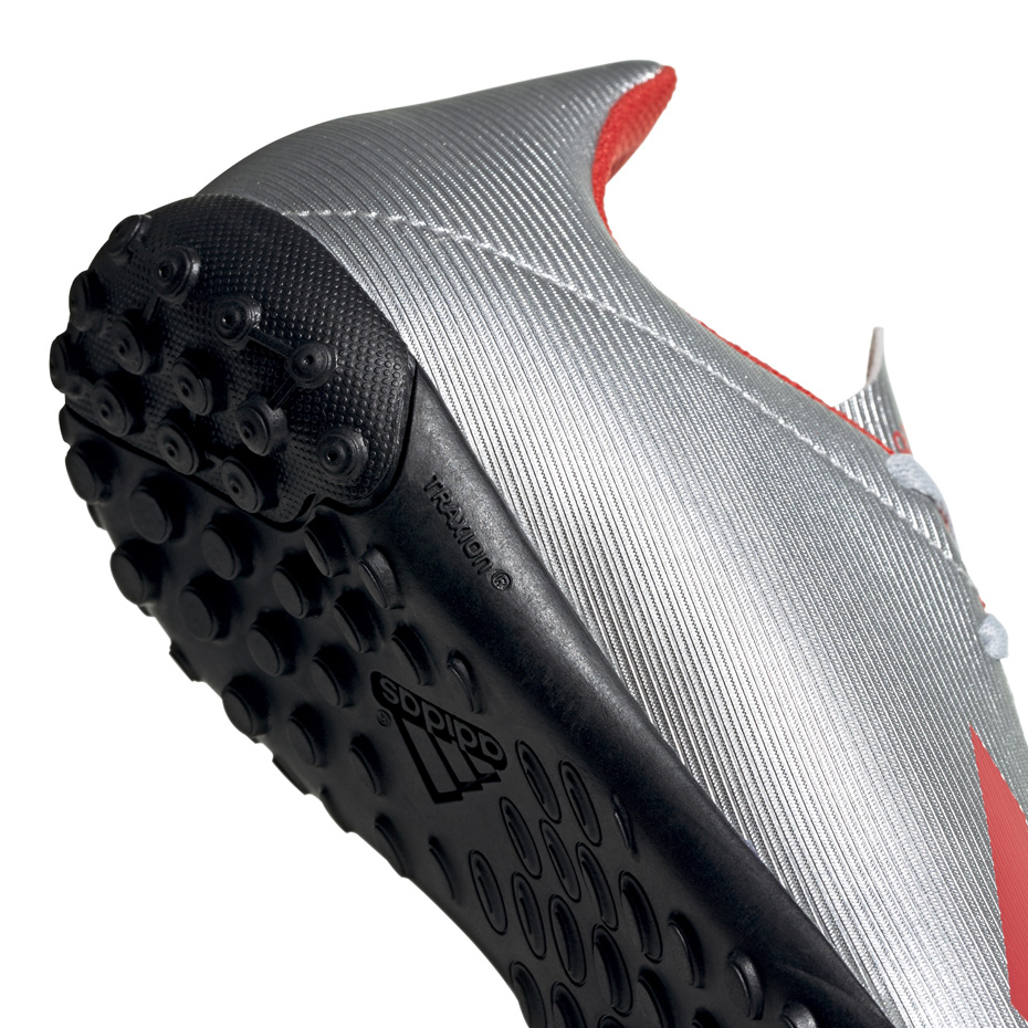 Buty piłkarskie adidas X 19.4 TF JR srebrne - obrazek 5