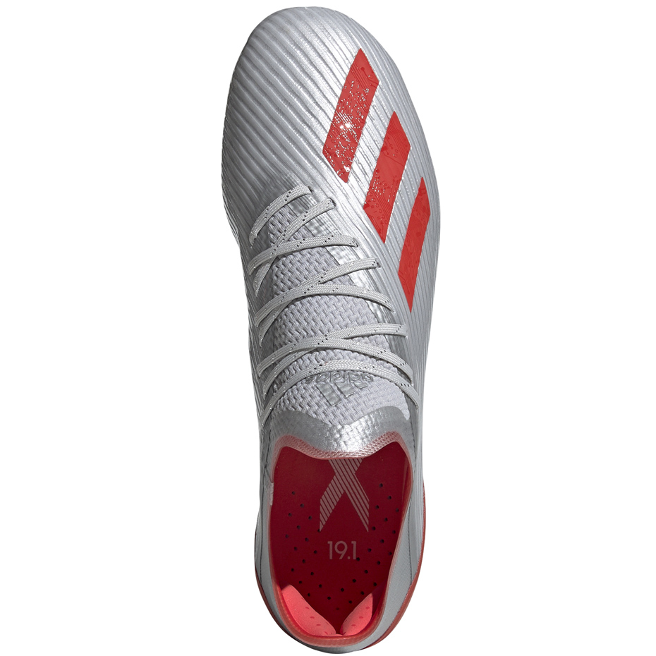 Buty piłkarskie adidas X 19.1 FG srebrne - obrazek 4
