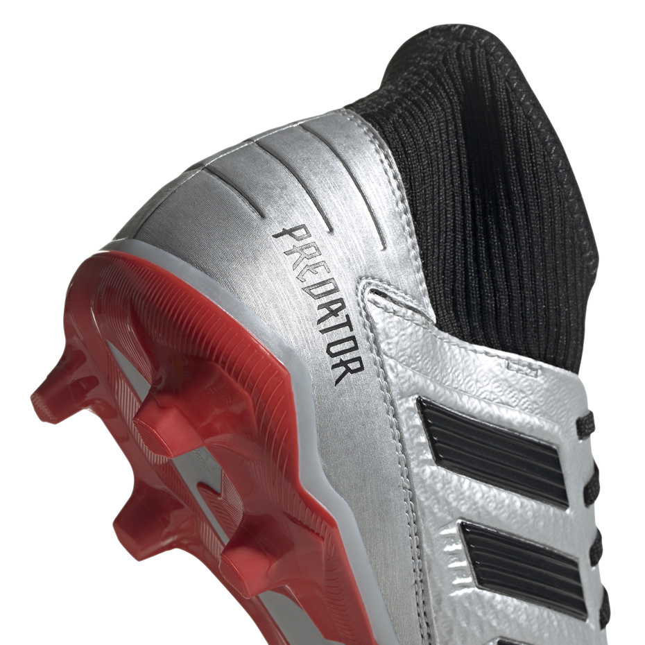 Buty piłkarskie adidas Predator 19.3 FG srebrne - obrazek 5