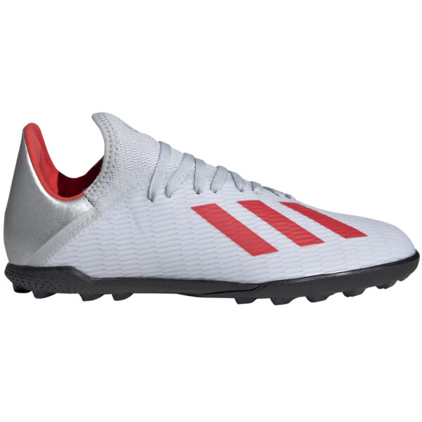 Buty piłkarskie adidas X 19.3 TF JR srebrne