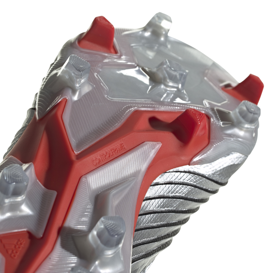 Buty piłkarskie adidas Predator 19.1 FG srebrne - obrazek 6