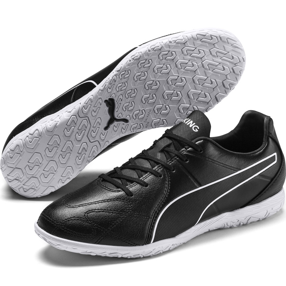 Buty piłkarskie Puma King Hero IT czarno białe - obrazek 4