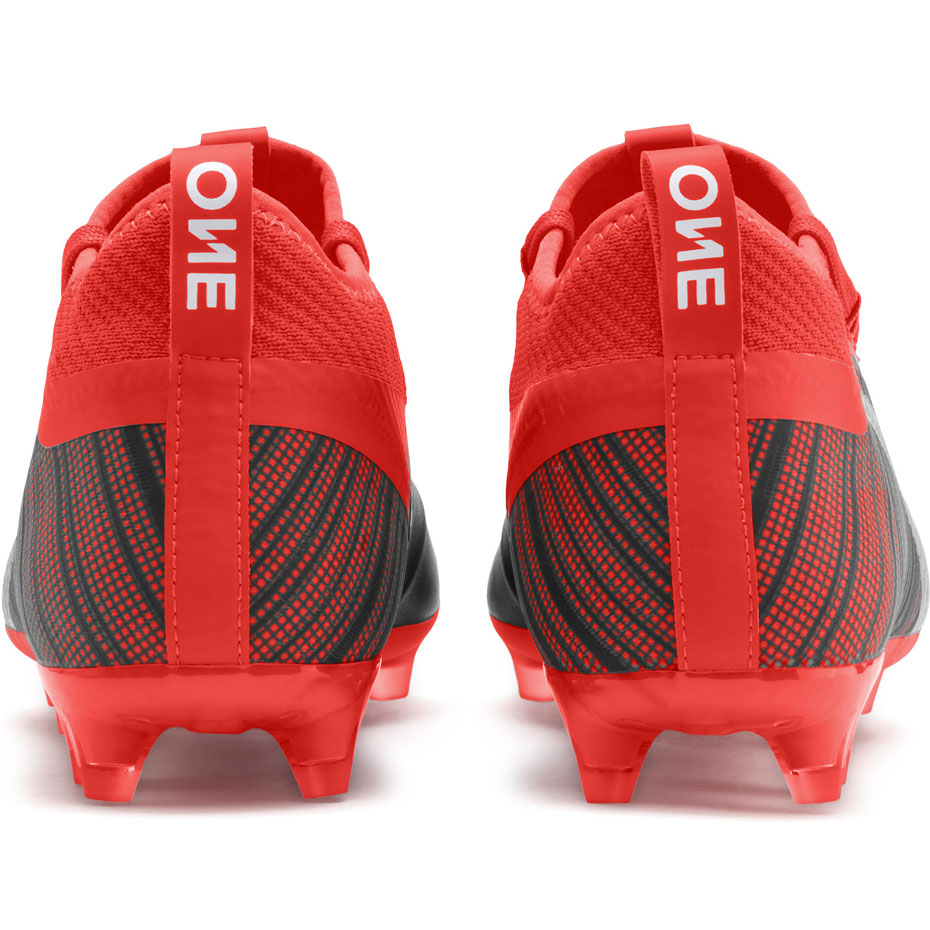 Buty piłkarskie Puma One 5.2 FG AG czerwono czarne - obrazek 5